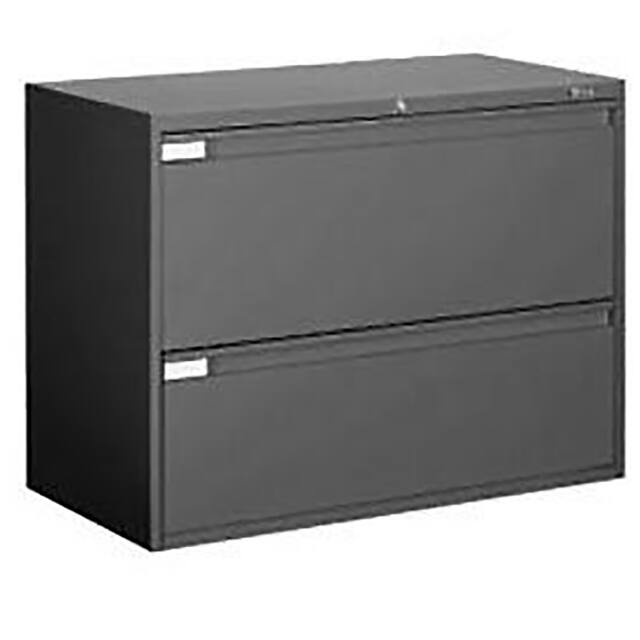 9336P-2F1H-BLK GLOBAL 36"W 2 DRAWER BINDER LATE