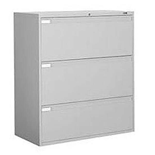 9336-P-3F1HLGR GLOBAL 36"W 3 DRAWER BINDER LATE