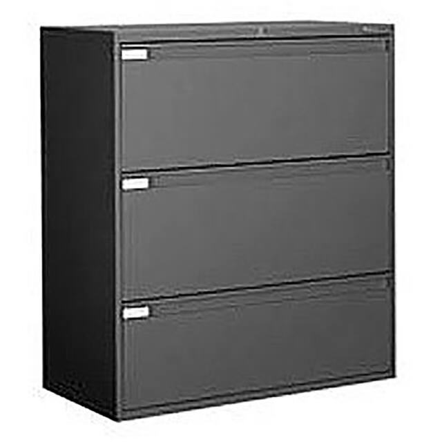 9336-P-3F1HBLK GLOBAL 36"W 3 DRAWER BINDER LATE