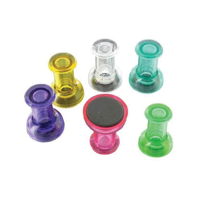 IM356601 MAGNETIC PUSH PINS 3/4" COLORS 6