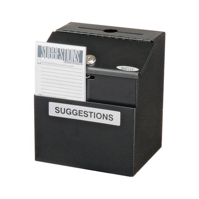 4232BL SUGGESTION BOX, STEEL, 7"W X 6"D