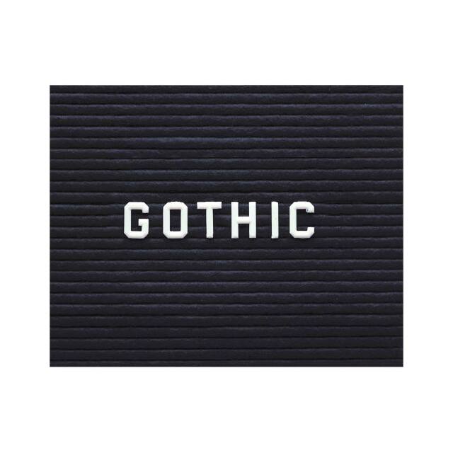 LG34 GHENT LETTER SET, GOTHIC 3/4"H