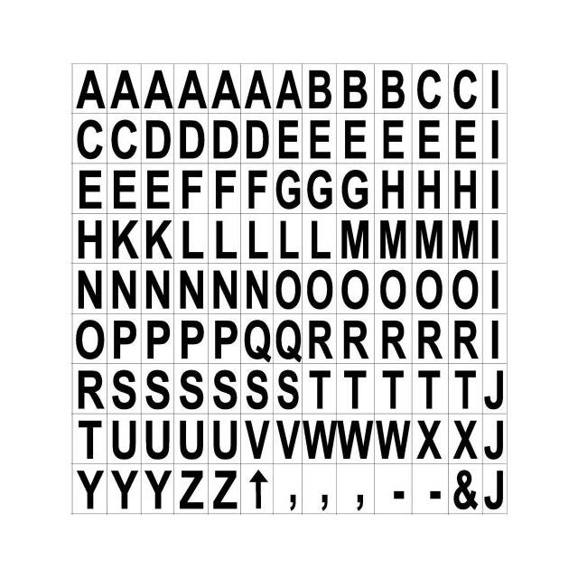 KT2220 MAGNETIC LETTERS, ON WHITE