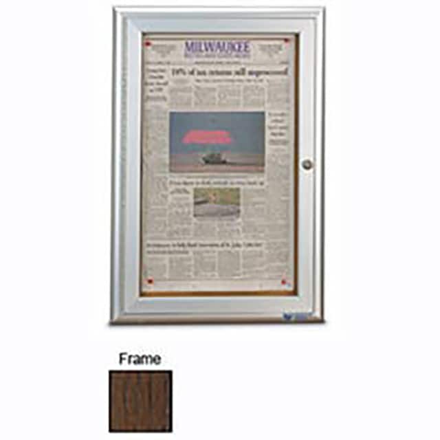 UVRBW1928-WALNUT-CORK 19"W X 28"H RESTROOM BOARD W/WAL