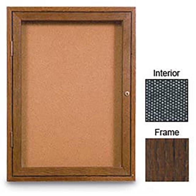 UV100EZ-BLACK-WALNUT 18"W X 24"H 1-DOOR ENCLOSED EASY