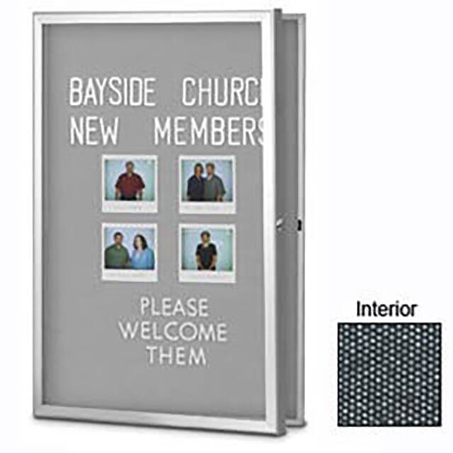 UVRDS23EZ-BLACK-SATIN 24"W X 36"H RADIUS SLIM LINE ENC