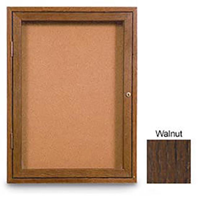 UV100W-WALNUT-CORK 18"W X 24"H 1-DOOR NON-ILLUMINAT