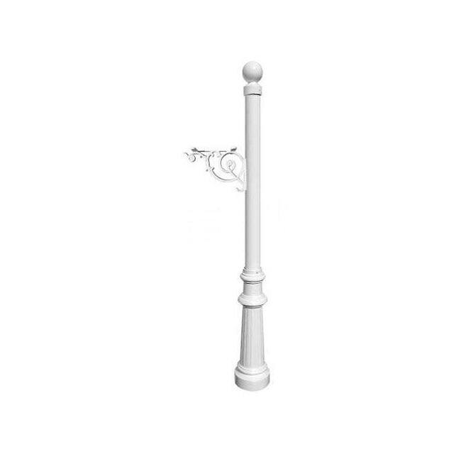 LPST-804-WHT LEWISTON POST, DECORATIVE FLUTED