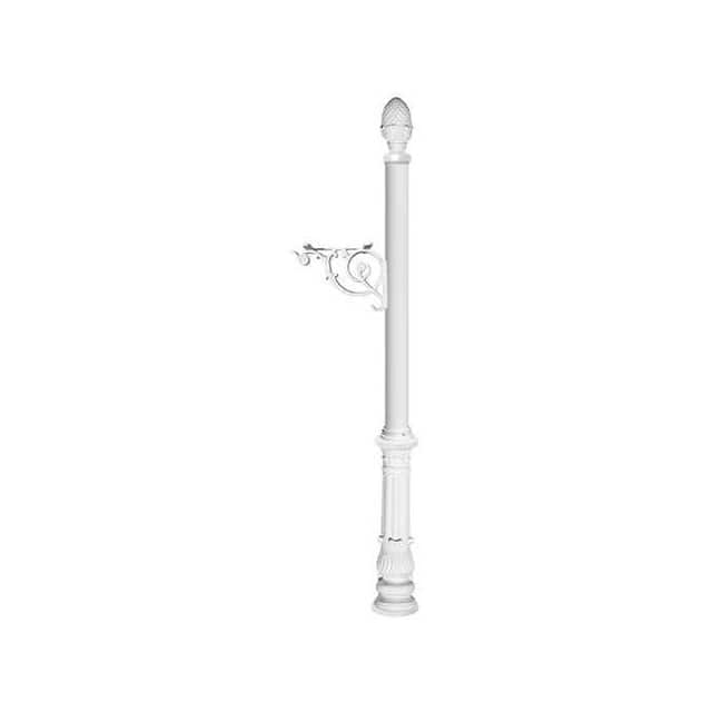 LPST-703-WHT LEWISTON POST, DECORATIVE ORNATE