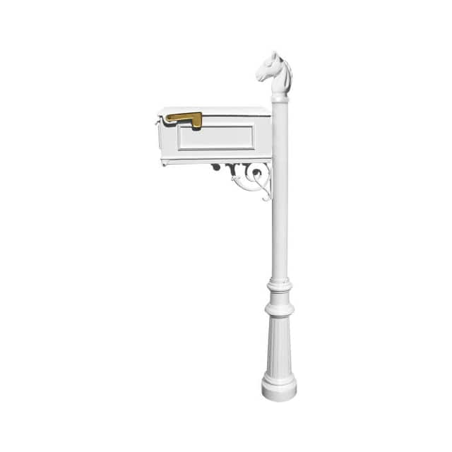 LM-801-LPST-WHT LEWISTON EQUINE MAILBOX WITHOUT
