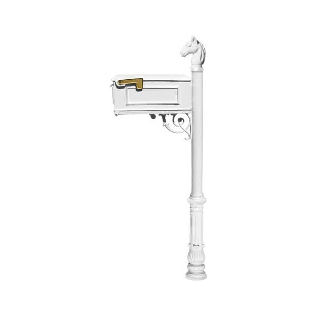 LM-701-LPST-WHT LEWISTON EQUINE MAILBOX WITHOUT