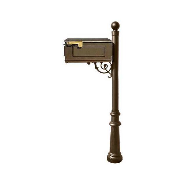 LM-804-LPST-BZ LEWISTON MAILBOX W/POST, FLUTED