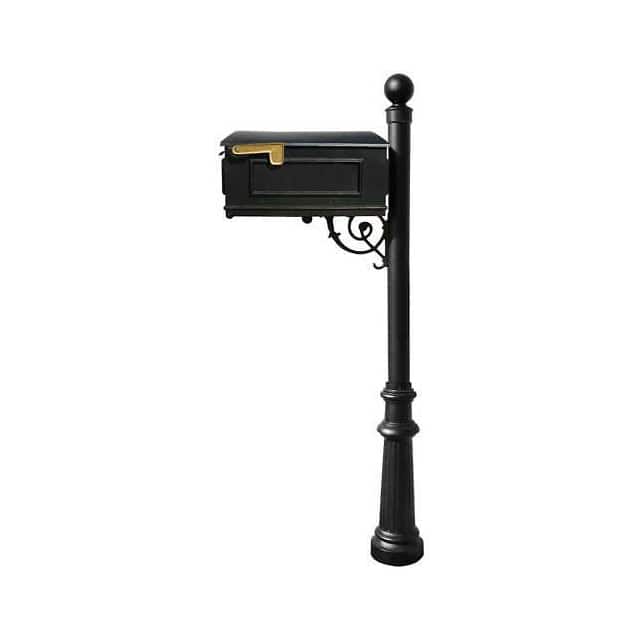 LM-804-LPST-BL LEWISTON MAILBOX W/POST, FLUTED