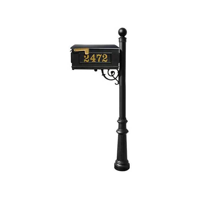 LMCV-804-BL LEWISTON MAILBOX W/POST, FLUTED