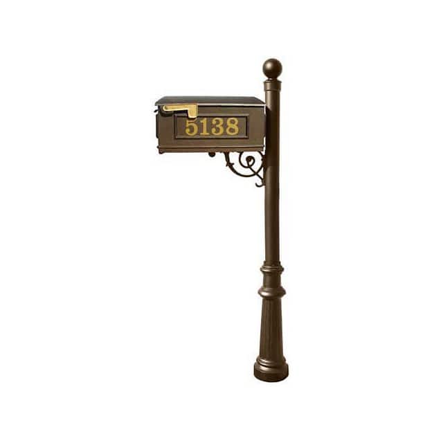 LMCV-804-BZ LEWISTON MAILBOX W/POST, FLUTED