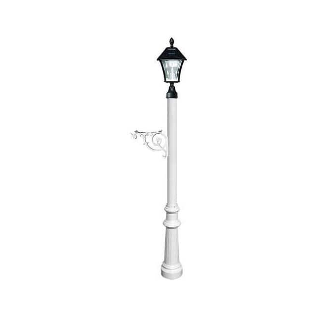 LPST-800-SL-WHT LEWISTON POST, DECORATIVE FLUTED