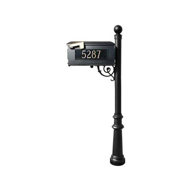 LMC-804-BL LEWISTON MAILBOX W/POST, FLUTED