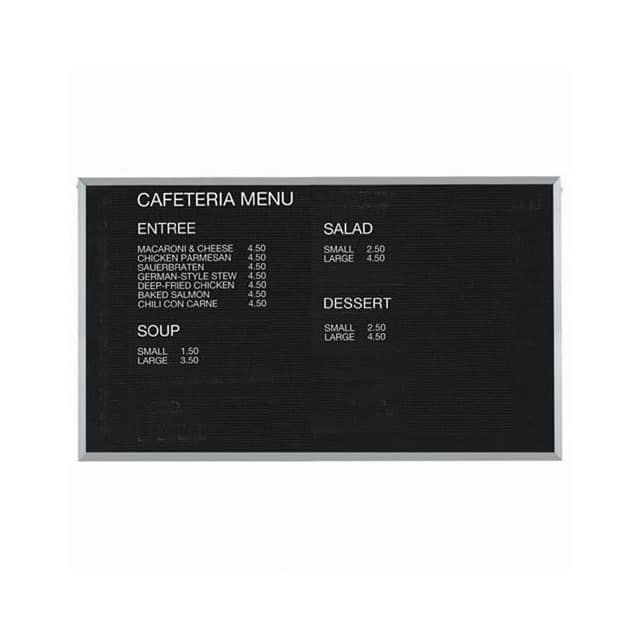 BOFD4872 ALUMINUM FRAMED LETTER BOARD MES