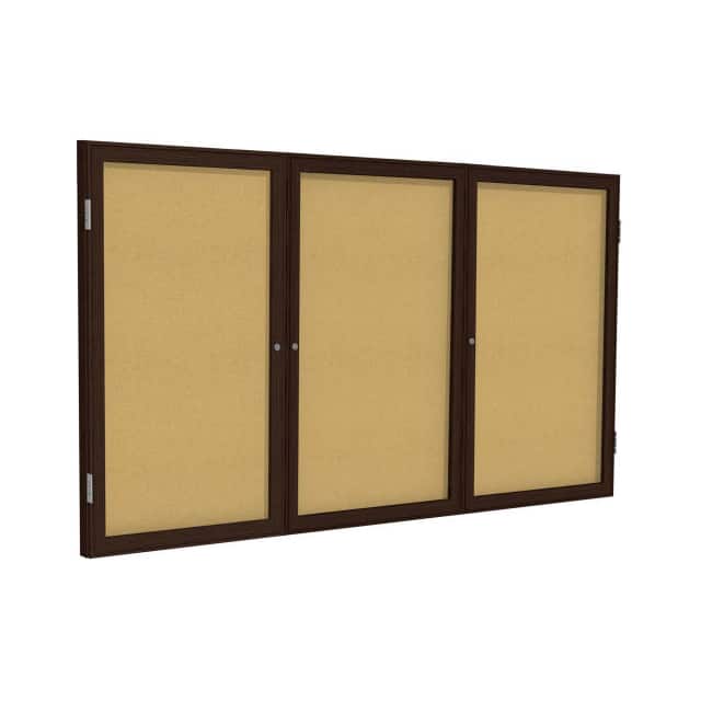 PN34896K 3 DOOR ENCLOSED BULLETIN BOARD,
