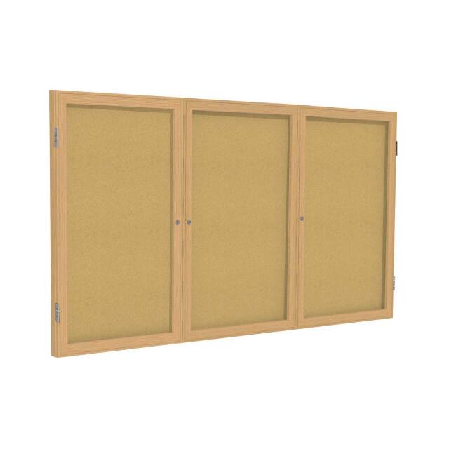 PW34896K 3 DOOR ENCLOSED BULLETIN BOARD,