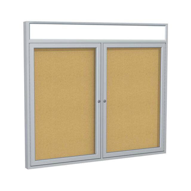 PAK7 2 DOOR ENCLOSED CORK BULLETIN BO