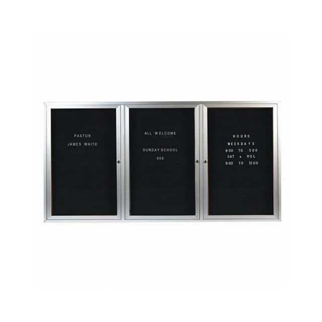 ADC3672-3 3 DOOR LETTER BOARD CABINET, 72"