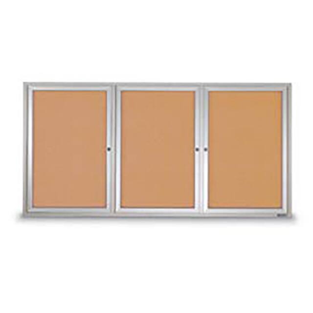 UV407-SATIN-CORK 72"W X 36"H 3-DOOR OUTDOOR ENCLO