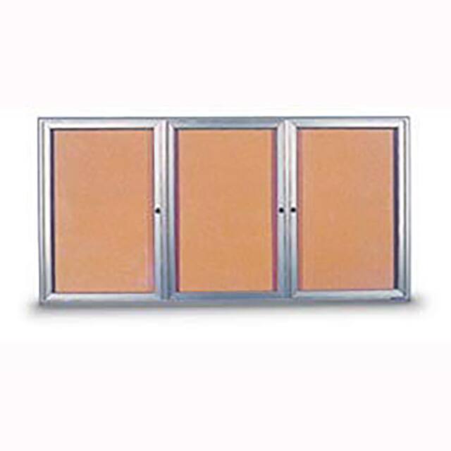 UV8005-SATIN-CORK 72"W X 36"H 3-DOOR OUTDOOR ENCLO