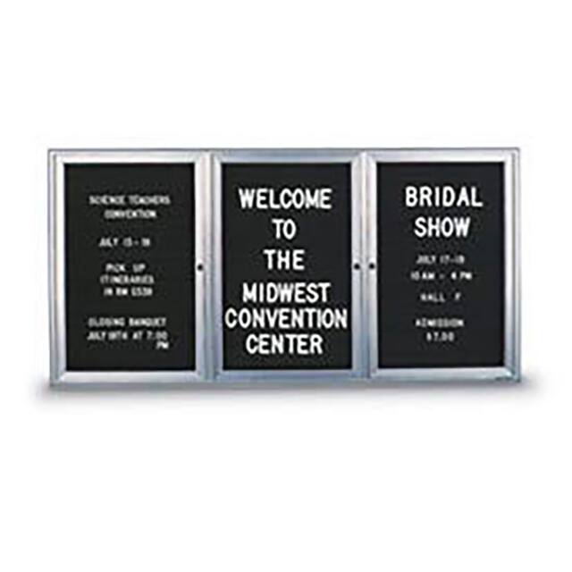 UV7025-SATIN-BLACK 72"W X 48"H 3-DOOR INDOOR ENCLOS