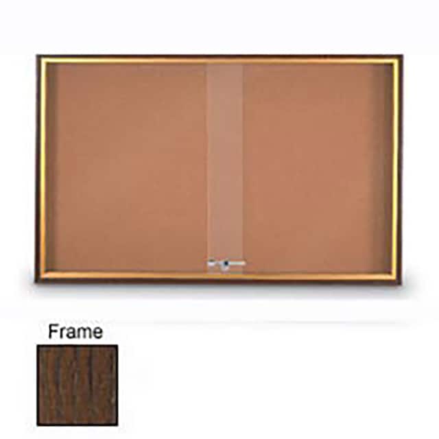 UV9005OCS-WALNUT-CORK 72"W X 36"H SLIDING DOOR CORKBOA