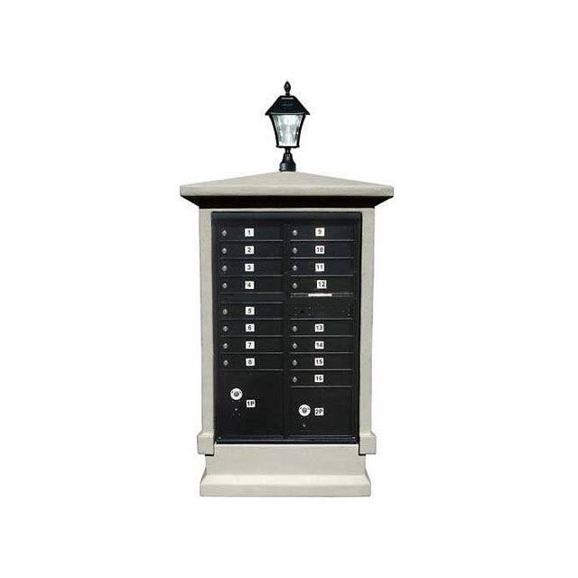 STUCOL-SHRT-NP-SL STUCCO CBU MAILBOX CENTER, SHORT