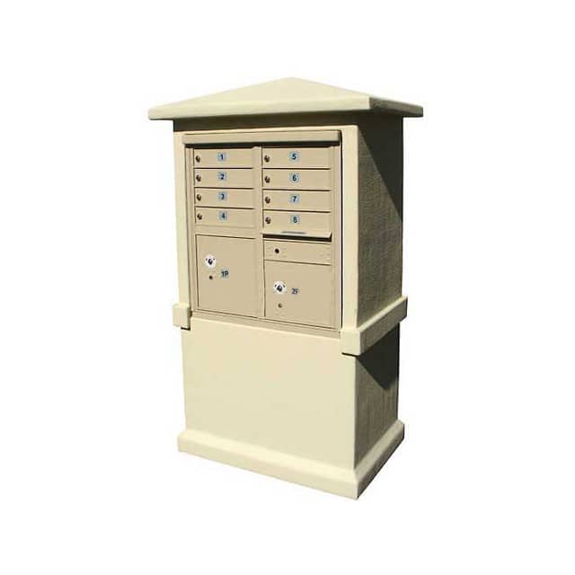 STUCOL-TALL-SS DECORATIVE STUCCO CBU MAILBOX CE