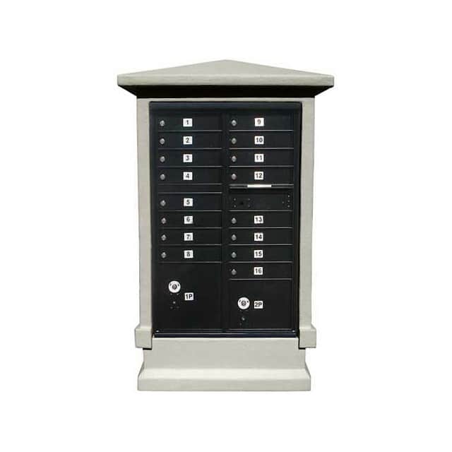 STUCOL-SHRT-GY DECORATIVE STUCCO CBU MAILBOX CE