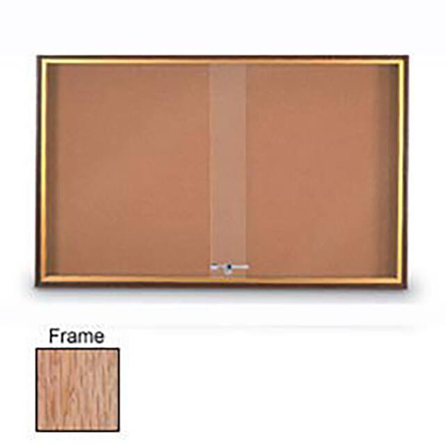 UV9006OCS-LTOAK-CORK 96"W X 36"H SLIDING DOOR CORKBOA