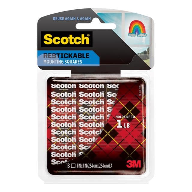 R100S SCOTCH RESTICKABLE MOUNTING SQUA