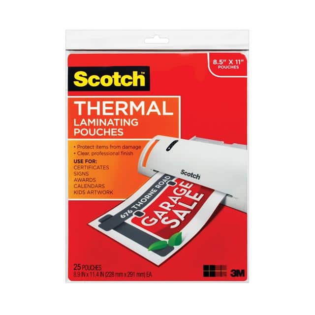 TP3854-25 SCOTCH THERMAL LAMINATING POUCHE