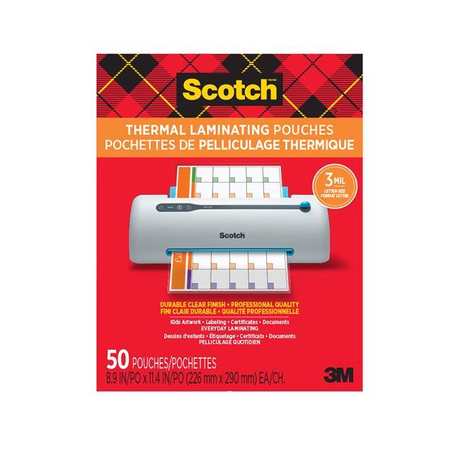 TP3854-50EF 8.9"X11.4" SCOTCH THERMAL POUCHES TP3854-50