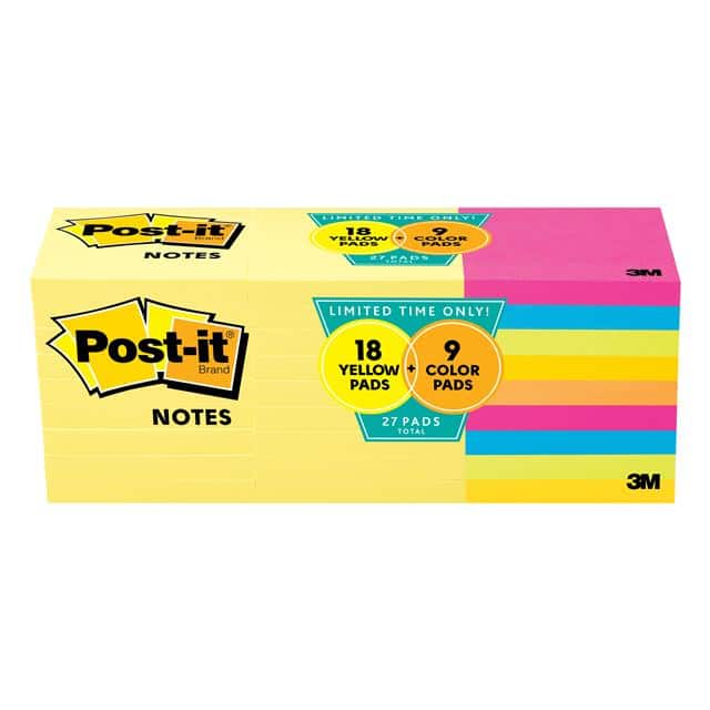 654-2700-YW POST-IT NOTES 654-2700-YW, 3 IN