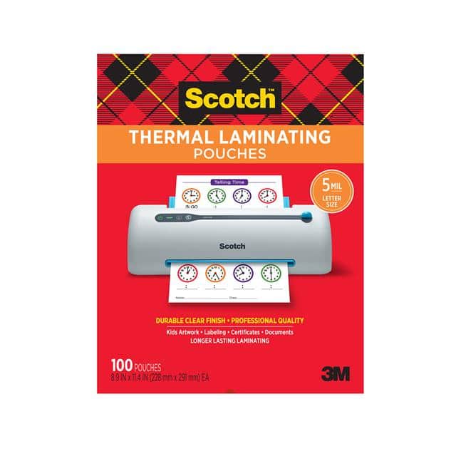 TP5854-100 8.9"X11.4" SCOTCH THERMAL POUCHES 5 MIL TP5