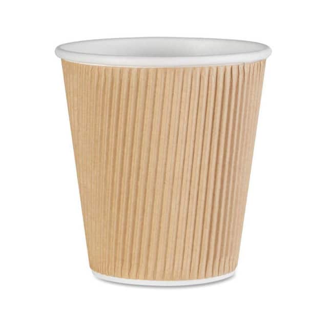 B916450 RIPPLED HOT CUPS, 10 OZ., 25/PAC