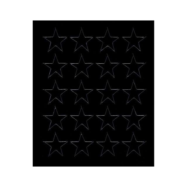 FI-527 3/4" BLACK MAGNETIC STARS 20/PK