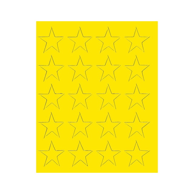 FI-522 3/4" YELLOW MAGNETIC STARS 20/PK