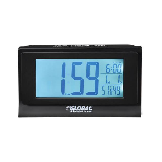 695464 6-1/3"W DIGITAL ALARM CLOCK, IND