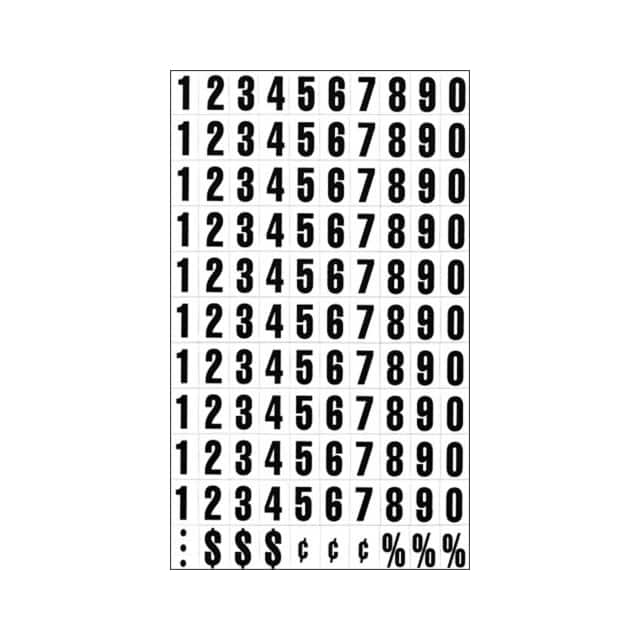 PFN-21 MAGNETIC NUMBERS, 110-PIECE SET