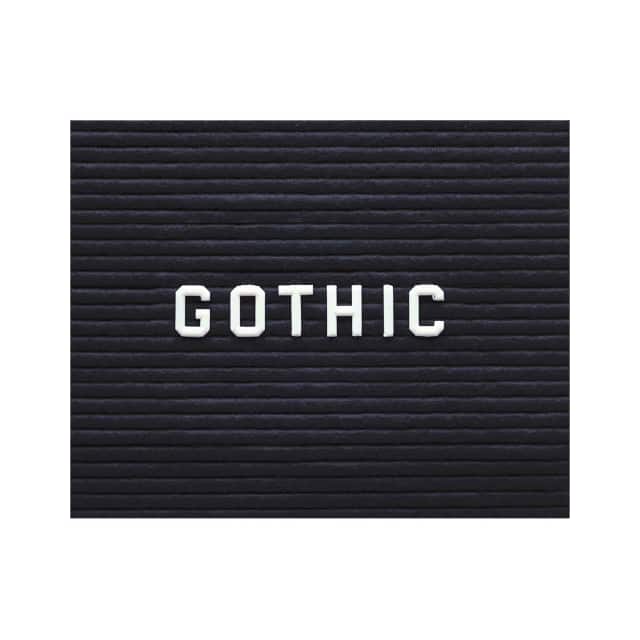 B243484 GHENT LETTER SET, GOTHIC 1/2"H