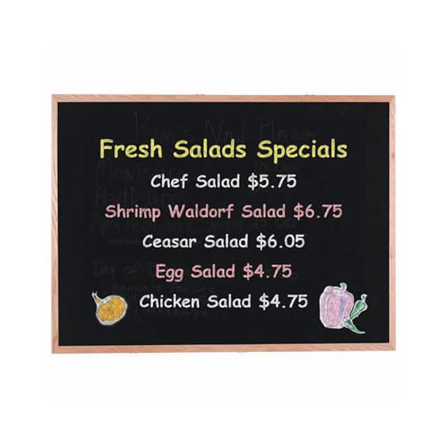 OC1218NT DISPLAY STYLE CHALKBOARD, 18"W X