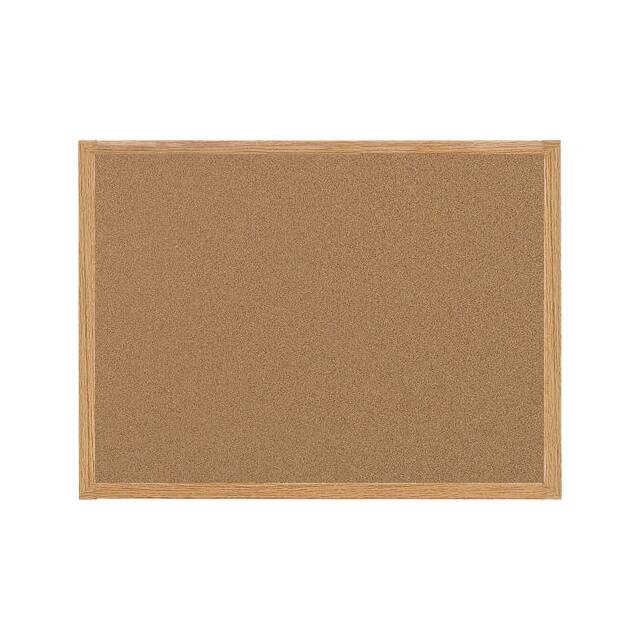 MC040014231 CORK BULLETIN BOARD 24X18", OAK