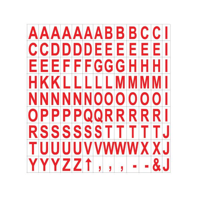 KT2221 MAGNETIC LETTERS, ON WHITE