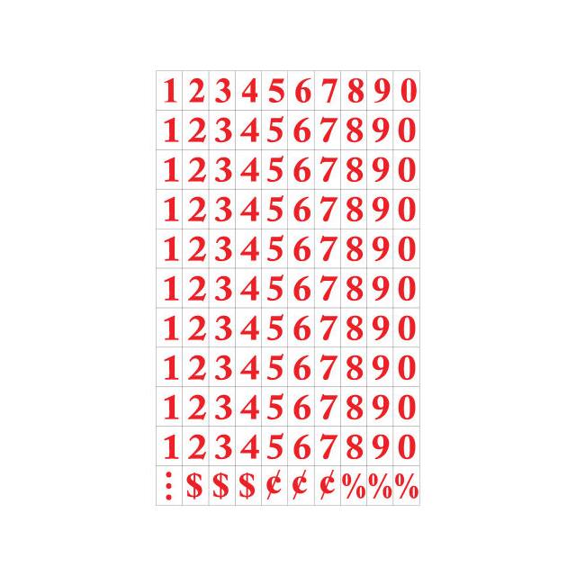 KT2121 MAGNETIC NUMBERS, ON WHITE
