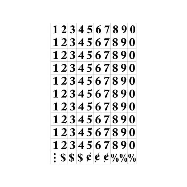 KT2020 MAGNETIC NUMBERS, ON WHITE